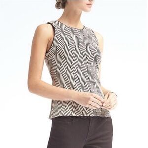 BANANA REPUBLIC JACQUARD knit shell tank L